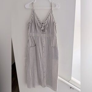 Striped Button-Down Dress